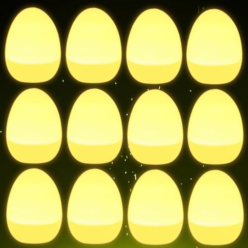 Funmo 12 Stück Osterdeko Eier Lichter, LED Teelicht Eier, Eiförmige Dekoration Lichter Für Ostern, LED Ostereier Party Licht Weihnachtsdekoration Funmo 12 Stück Osterdeko Eier Lichter, LED Teelicht Eier, Eiförmige Dekoration Lichter Für Ostern, LED Ostereier Party Licht Weihnachtsdekoration von Funmo