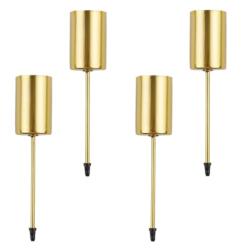 Funmo 4 Stück Adventskranz Kerzenhalter, Retro Stabkerzenhalter kerzenhalter mit kurzem Dorn Metall Kerzenleuchter, für Adventskranz Weihnachten Kerzenteller von Funmo