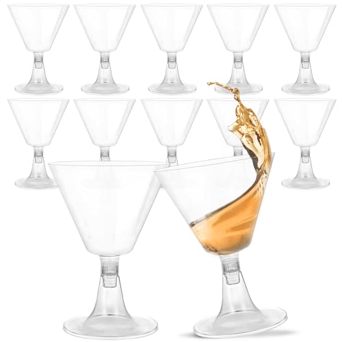 Funmo Champagner Gläser 30 Stück Sektgläser Plastik 150ml Champagnergläser Plastik Sektgläser Kunststoff Champagner Gläser Transparent für Veranstaltungen, Hochzeit und Dusche Party Zubehör(Weiß) von Funmo