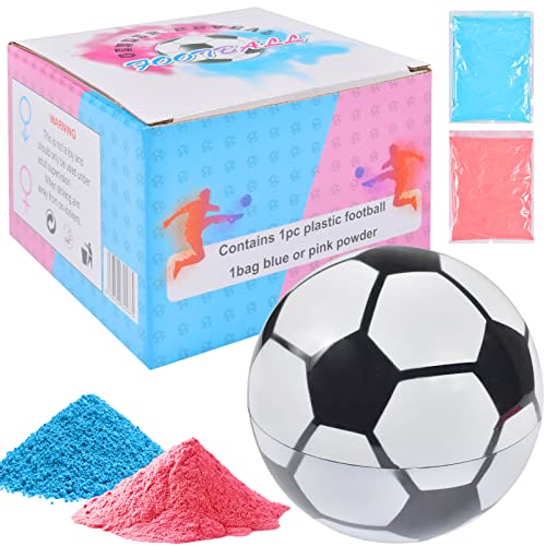 Gender Reveal Fußballball mit Pulver,Baby Geschlecht Verkünden,Gender Reveal Party Supplies,Geschlechtsoffenbaren Fußball,Fußball Baby Shower Mädchen oder Jungen,Gender Reveal Partyzubehör von Funmo