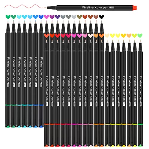 Fineliner Stift, 36 Farben Feine Filzstifte 0.4mm Spitze, Feiner Spitze zum Schreiben, Ausmalen, Markieren, Journaling Comics, Ideal für Bullet Journal Zubehör von Funnasting