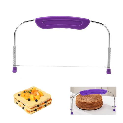 Funngy Tortenschneider,Tortenbodenschneider Edelstahl Tortensäge mit Höhenverstellbarem Draht Torten Zubehör für Gleichmäßige Kuchen Schnitten Einfaches Backzubehör für Torten und Kuchen von Funngy