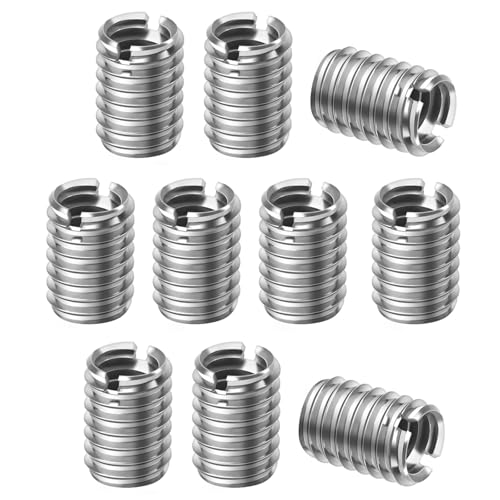 Gewindeeinsatz,10 PCS Edelstahl 304 Gewindeeinsätze m10 Auf m8 Rostfreie Gewindehülse und Adapter für Innengewinde-Reparatur Einschraubmutter Gewindebuchse Reduzierungsset von Funngy