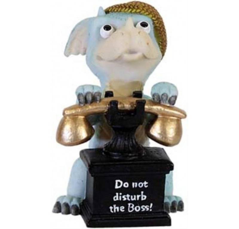Funny Dragon Dekofigur Dekofigur Funny Dragon Lustiger Drache Do not disturb the Boss Höhe 10 cm Kunststoff von Funny Dragon