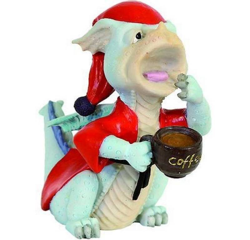 Funny Dragon Dekofigur Dekofigur Funny Dragon Lustiger Drache Time to get up Höhe 10 cm Kunststoff von Funny Dragon
