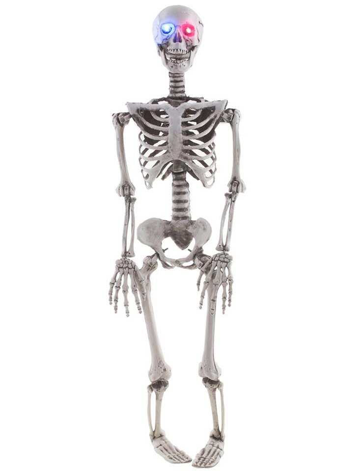 Funny Fashion Dekoobjekt Geister Skelett mit Licht - 89 cm, Halloween Tote von Funny Fashion