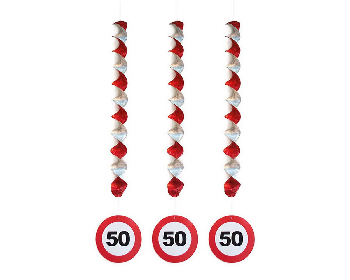 Funny Fashion Hängedekoration Hängedeko Verkehrsschild 50 3Stk. von Funny Fashion