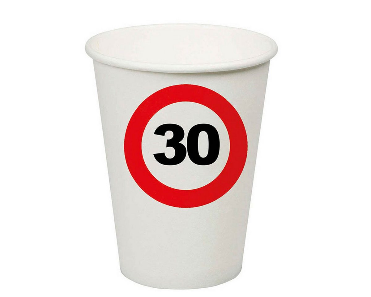 Funny Fashion Hängedekoration Pappbecher Verkehrsschild 30 250ml/8Stk. von Funny Fashion