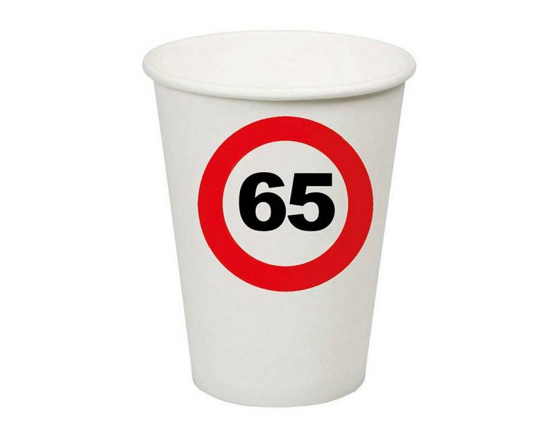 Funny Fashion Hängedekoration Pappbecher Verkehrsschild 65 250ml/8Stk. von Funny Fashion