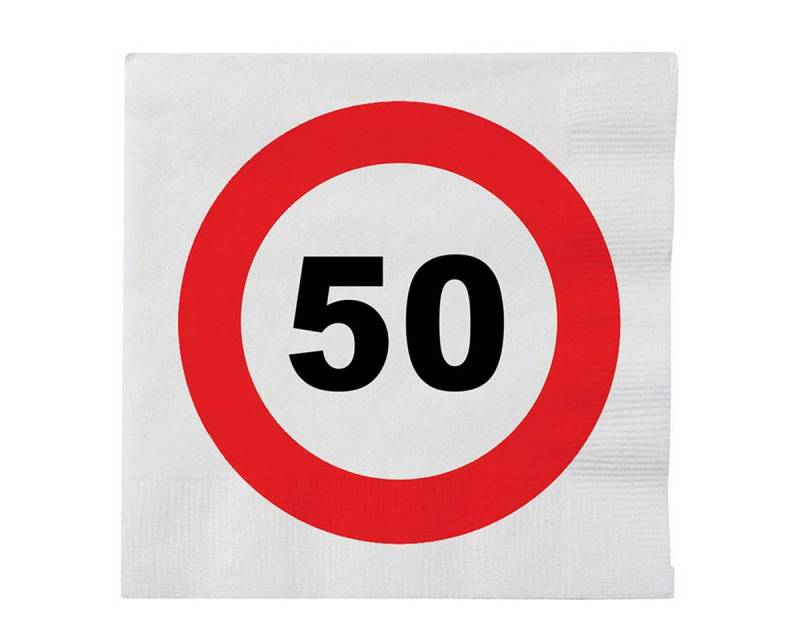 Funny Fashion Hängedekoration Servietten Verkehrsschild #50, 20Stk./33cm von Funny Fashion