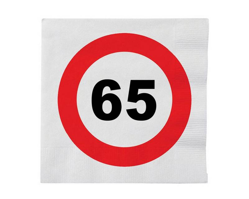 Funny Fashion Hängedekoration Servietten Verkehrsschild #65, 16Stk./33cm von Funny Fashion