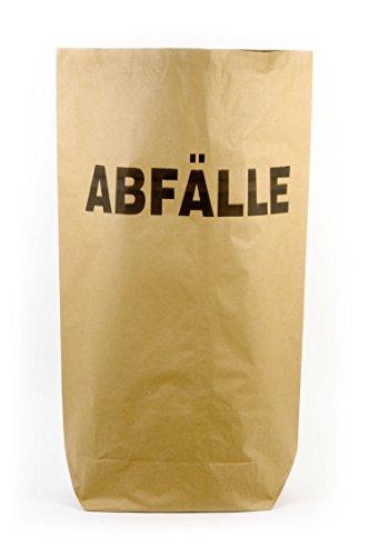 Funny AG-793 Papiermüllsack "Abfälle", 70 L, Braun (25-er Pack) von Funny