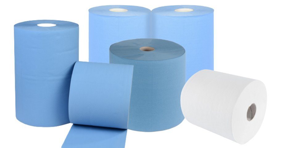 Funny Papierhandtuch Industriepapierrolle (1000-St), blau von Funny