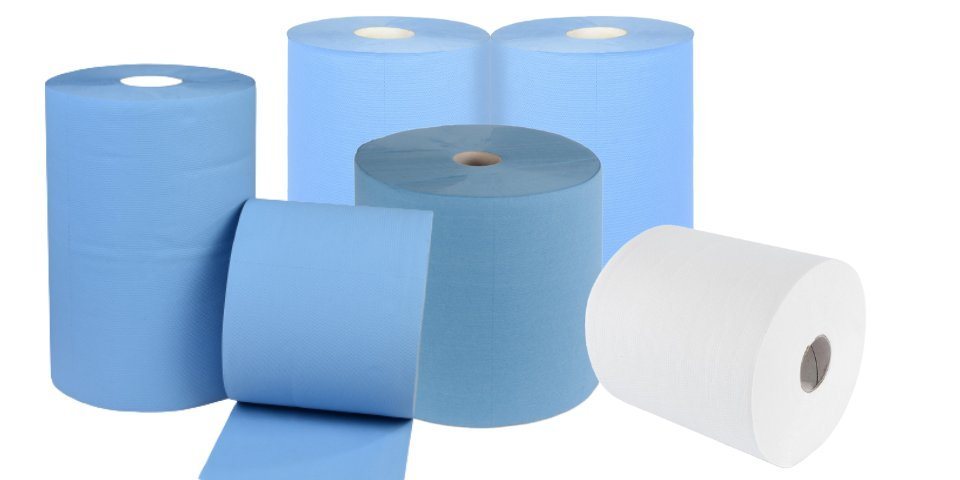 Funny Papierhandtuch Industriepapierrolle (500-St), blau von Funny