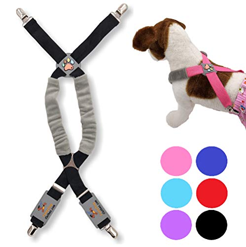 FUNNYDOGCLOTHES Hosenträger für Hunde für Haustierkleidung, Windeln, Hosen, Röcke, Bauchbänder, kleine, mittelgroße und große Hunde (XXS: 1,4 kg - 4,1 kg, Schwarz) von FunnyDogClothes