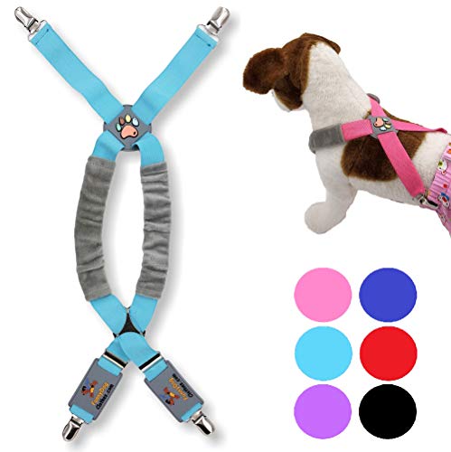 FunnyDogClothes Hosenträger für Hunde, Kleidung für Haustiere, Windeln, Hosen, Röcke, Bauchbänder für kleine, mittelgroße und große Hunde (XS/M 4,1 kg bis 11,3 kg, Blau von FunnyDogClothes