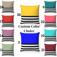 Pool Kissenbezug Gestreift Minimalistisch Individuell Personalisiert Schwarz Weiss Sommer Colorblock Modern Bunt Grün Orange Pink von FunnyPrintsArt