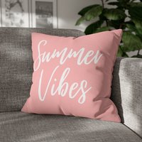 Sommer Kissenbezug Hallo Dekor Pool Zierkissen Blush Rosa Trend Kissen Türkis Helle Vibes von FunnyPrintsArt