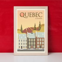 Kanada Poster, Quebec Print, City, Kunstdruck, Affiche, Visit Quebec, Canadian Pacific Province Decor von FunnyStitchesCo