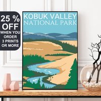 Kobuk Valley National Park Poster, Print, Reisegeschenke, Großes Vintage Alaska Dekor, Art von FunnyStitchesCo