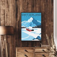 Matterhorn Poster, Schweizer Alpen Skigeschenke, Ski Art, Resort Print, Europa Reisekunst von FunnyStitchesCo