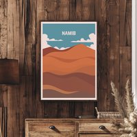 Namibia Poster, Namib Wüste Druck, Afrika Wandkunst, Kunstwerk, Sand Wüste, Land Kunstdruck, Sossusvlei Wüstenkunst von FunnyStitchesCo