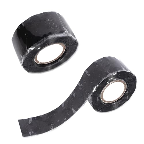 2 Rollen Selbstverschweißendes Silikonband, Isolierband Hitzebeständig Reparaturband Wasserdicht Dichtband Selbstklebend 2.5mm x 3m für wasserdichte Reparaturen, elektrische Anschlüsse -Schwarz 2 Rollen Selbstverschweißendes Silikonband, Isolierband Hitzebeständig Reparaturband Wasserdicht Dichtband Selbstklebend 2.5mm x 3m für wasserdichte Reparaturen, elektrische Anschlüsse -Schwarz von Funnytek