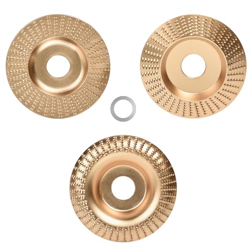 3 Stück Holz Schleifscheibe Raspelscheibe Set für Winkelschleifer, Holzschnitzscheibe Holz Hartmetall Schleifscheibe Holzarbeitungswerkzeug Winkelschleifer zum Formen, SchleifenundSchneiden 100/22mm 3 Stück Holz Schleifscheibe Raspelscheibe Set für Winkelschleifer, Holzschnitzscheibe Holz Hartmetall Schleifscheibe Holzarbeitungswerkzeug Winkelschleifer zum Formen, SchleifenundSchneiden 100/22mm von Funnytek