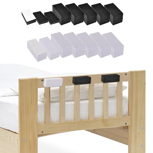 41stk Kopfteil Stopper, 3,5,15 und 20mm Eva-Schaum Bett-Wandstoßfänger, Türgriff Schutz Anti-Vibration Couchstopper Wandschutz vor Möbeln Weiß,Schwarz von Funnytek