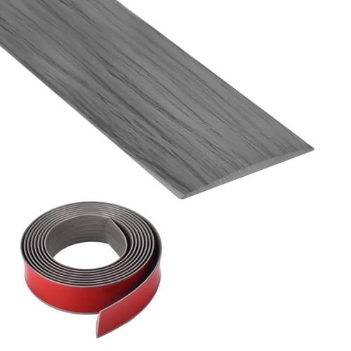 4cm×3m Übergangsprofil Selbstklebend Vinyl Übergangsschiene, Bodenleiste Fußböden Abdeckleisten Holzmaserung Abdeckleisten für Fußböden (Eschenholzmaserun) von Funnytek