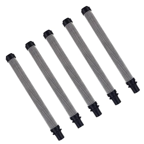 5 Stück Filterelemente für Airless-Spritzpistolen mit 60 Maschen, Ersatzfilter für Airless-Spritzpistolen aus Edelstahlgeflecht, Aufsteckfilter für Wagner Airless-Farbspritzpistole, schwarz von Funnytek