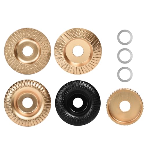 5 Stück Holz Schleifscheibe Raspelscheibe Set für Winkelschleifer, Holzschnitzscheibe Holz Hartmetall Schleifscheibe Holzarbeitungswerkzeug Winkelschleifer zum Formen, SchleifenundSchneiden 100/22mm 5 Stück Holz Schleifscheibe Raspelscheibe Set für Winkelschleifer, Holzschnitzscheibe Holz Hartmetall Schleifscheibe Holzarbeitungswerkzeug Winkelschleifer zum Formen, SchleifenundSchneiden 100/22mm von Funnytek