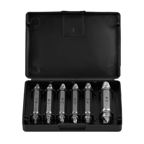 6 Stück Schraubenausdreher Set, Beschädigte Schraube Entferner Extraktor Set zum Entfernen leicht beschädigter Schrauben-S2-Stahl für jeden Handwerker 6 Stück Schraubenausdreher Set, Beschädigte Schraube Entferner Extraktor Set zum Entfernen leicht beschädigter Schrauben-S2-Stahl für jeden Handwerker von Funnytek