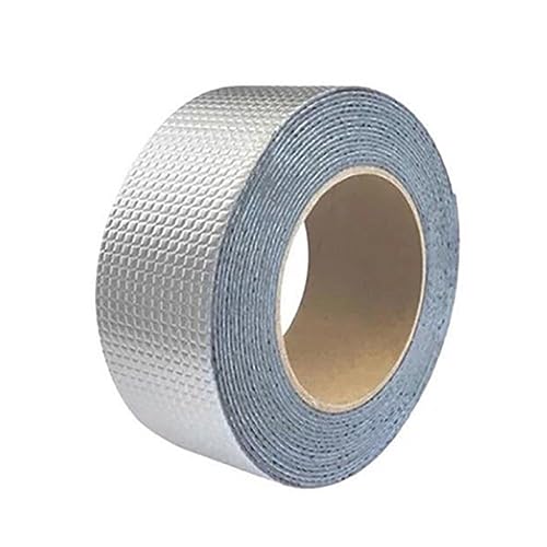 Aluminum Butylband Wasserdichtes Klebeband, Dichtungsband Selbstklebend, Dichtband dusche, Butyl Dichtungsband für Dachleckage, Oberflächenriss, Fensterbankspalt, Rohrbruch (5CM×5M) von Funnytek