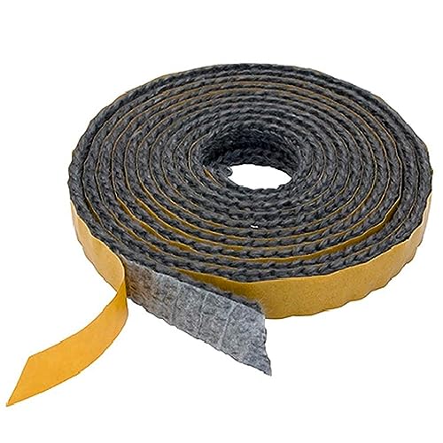 Kamin Dichtband, Dichtungsband Selbstklebend, Anti Kollision‎Grau Dichtband Glasfasern Hitzebeständiger bis 600°C für Kaminofen, Ofenrohr, Kamintür, Schornsteinverlängerung (2mm×15mm×2m) von Funnytek