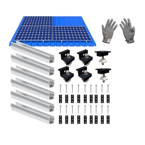 Solarmodul Halterung Flachdach,Flachdachhalterung für Solarmodule mit 20cm Montageschiene und Verstellbare Klemme für 30-35mm Module Solarpanel PV Modul Halterung für Flachdach und Trapezdach,SetB Solarmodul Halterung Flachdach,Flachdachhalterung für Solarmodule mit 20cm Montageschiene und Verstellbare Klemme für 30-35mm Module Solarpanel PV Modul Halterung für Flachdach und Trapezdach,SetB von Funnytek