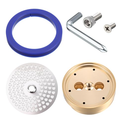 Funrous Messing Tune Up Kit kompatibel mit Gaggia Classic Ga200im Präzisions-Duschwand & Halter-Gruppenkopf-Ersatz-Set für Kaffeemaschine mit Silikondichtung, Edelstahlschrauben Funrous Messing Tune Up Kit kompatibel mit Gaggia Classic Ga200im Präzisions-Duschwand & Halter-Gruppenkopf-Ersatz-Set für Kaffeemaschine mit Silikondichtung, Edelstahlschrauben von Funrous