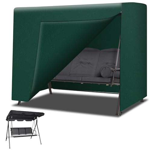 Funshot Garten schwingende Hängematte Abdeckung für Outdoor Patio Swing wasserdicht, große Hängematte Abdeckung schützende Schaukel Stuhl regenfest im Freien Wetter Möbel 215x150x150cm von Funshot