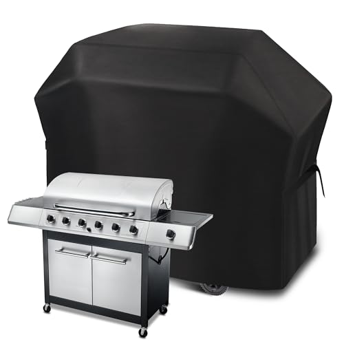 Funshot Grillabdeckung wetterfest mit Klettverschluss, Große BBQ Grillabdeckung Wasserdicht 183x66x130 cm,420D Heavy Duty OutdoorBarbecue Gas Grillabdeckung, UV-beständig & reißfest/Schwarz,F1BBC030 von Funshot