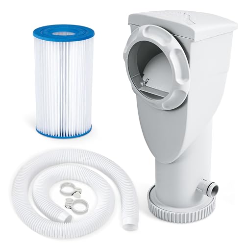 Funsicle SkimmerPlus 1.500 GPH 2-in-1 Filterpumpe und Skimmersystem für oberirdische Schwimmbäder - Poolreinigung und -wartung von Funsicle