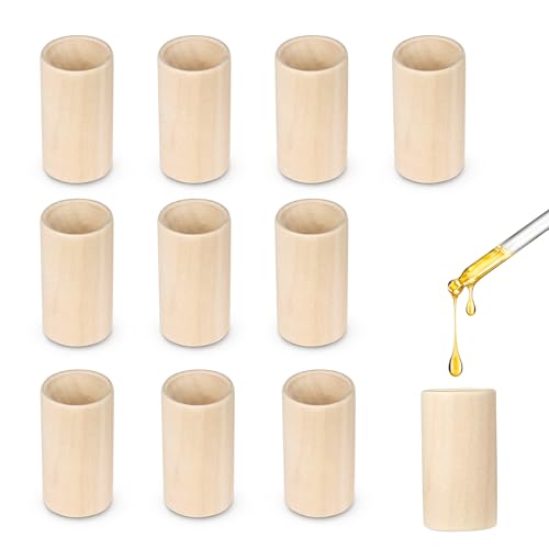 10 Stück Diffuser Holz, Holzdiffusor für Ätherische Öle Klein Aroma Diffusor Holz Duftöldiffusoren Raumduft Diffuser Duftverbreitendes für Aromatherapie in Schlafzimmer, Büro und Auto von Funtery