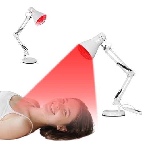 Funthy 150 watt Rotlichtlampe Infrarotlampe mit Timer Heimat Halteschnalle Tragbare Wärmelampe Sockel und Tragbarer Heimgebrauch mit Infrarotlichttherapie für Erkältungen und Muskelschmerze (White) Funthy 150 watt Rotlichtlampe Infrarotlampe mit Timer Heimat Halteschnalle Tragbare Wärmelampe Sockel und Tragbarer Heimgebrauch mit Infrarotlichttherapie für Erkältungen und Muskelschmerze (White) von Funthy