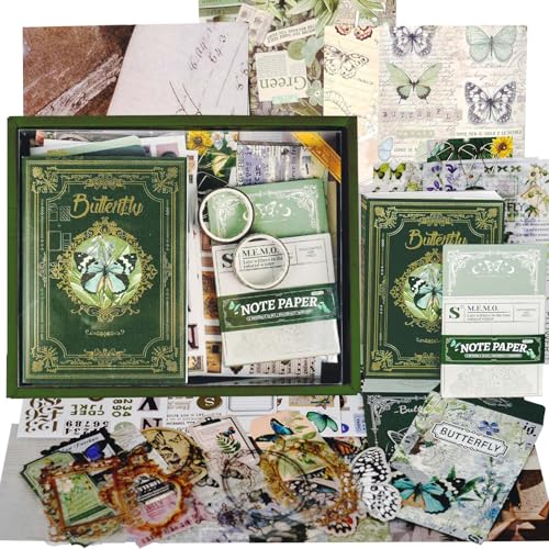 Funto Scrapbooking Kit (138 PCs), Vintage-Sammlung des Waldes, perfekt für Kugel Scrapbooking-Materialien, Planer DIY Arts Craft Collage von Funto