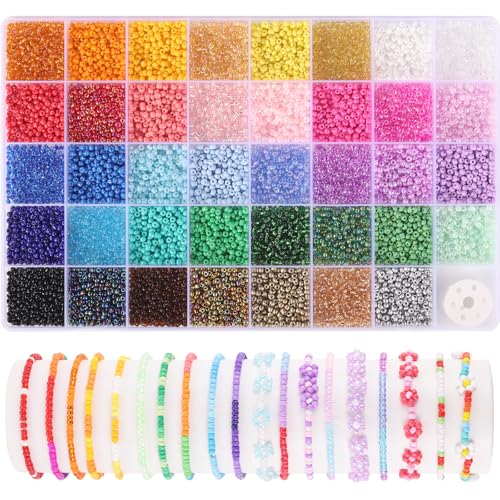 Funtopia 3mm Perlen für Armbänder, 39 Farben 5 Typen Perlen Zum Auffädeln Armbänder Selber Machen, Perlen Set Kinder Mädchen für Bastelset (9600 Stück) Funtopia 3mm Perlen für Armbänder, 39 Farben 5 Typen Perlen Zum Auffädeln Armbänder Selber Machen, Perlen Set Kinder Mädchen für Bastelset (9600 Stück) von Funtopia