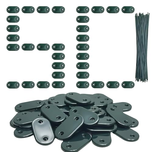 Set mit 50 Schnellbefestigungsclips mit 15 cm langen Clips aus wetterfestem Polyethylen für Sichtschutz, Zäune, Netze und Gartenschirme – Grün Set mit 50 Schnellbefestigungsclips mit 15 cm langen Clips aus wetterfestem Polyethylen für Sichtschutz, Zäune, Netze und Gartenschirme – Grün von Funver
