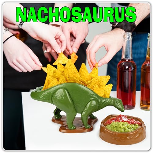 Funwares NACHOsaurus Schalen-Set für Dips und Snacks, aus Kunststoff, Grün von Funwares