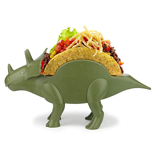 Funwares TriceraTaco Halter Ultimate Dinosaurier Kunststoff Taco-Ständer, für 2 Stück, Grün von Funwares