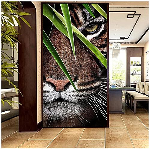 Diamond Painting Tiger aus Bambus Diamant Painting Bilder Groß 80x160 cm, 5D Diamant Malerei mit Diamond Painting Zubehör Full Set, DIY Cross Stickerei Deko Wohnzimmer Schlafzimmer Büro Eingang Wand von Funxer