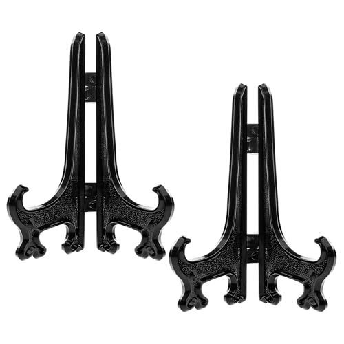 Funzhan 2pcs Schwarz Plastik Acryl Staffelei Fold-Display-Ständer Plastik Bilderrahmen Platten ständer Halter - 15 CM Funzhan 2pcs Schwarz Plastik Acryl Staffelei Fold-Display-Ständer Plastik Bilderrahmen Platten ständer Halter - 15 CM von Funzhan