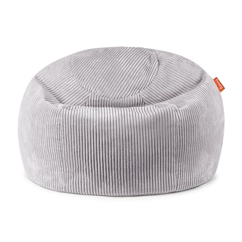 Funzy Sitzsack für Kinder aus Cord mit Füllung aus Schaumstoff, Kindersitzsack für Mädchen und Jungen aus hochwertigen Materialien, Oeko-TEX 100 Zertifiziert mit 3 Jahre Garantie, Koala Grau von Funzy